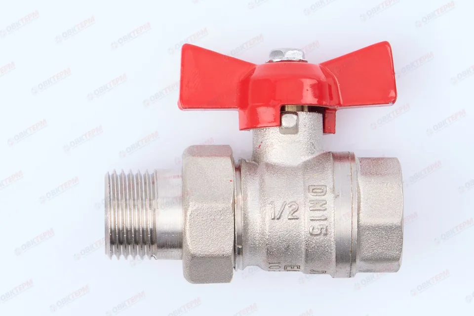 Кран шаровый с американкой Valtec 1/2" ВН бабочка ГОСТ (160/10)