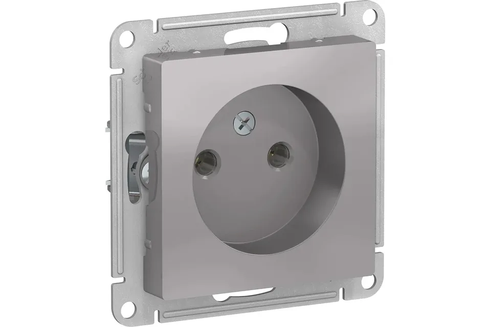 Розетка б/з 16А механизм Алюминий AtlasDesign Systeme Electric