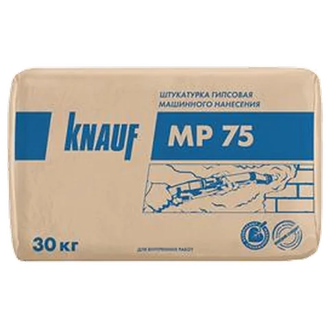 KNAUF Штукатурка гипсовая машинного нанесения МП75 30 кг (40 шт/пал)