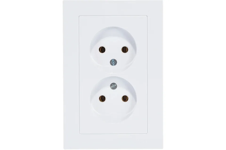 Розетка б/з в сборе двойная 16А Белый AtlasDesign Systeme Electric