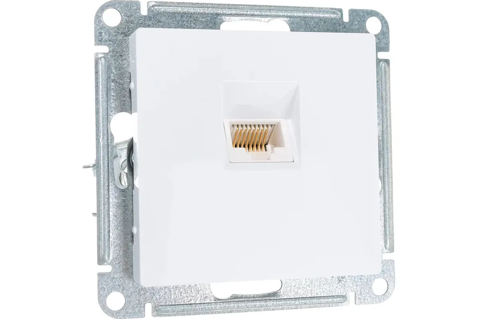 Розетка компьютерная RJ45 механизм Белый AtlasDesign Systeme Electric
