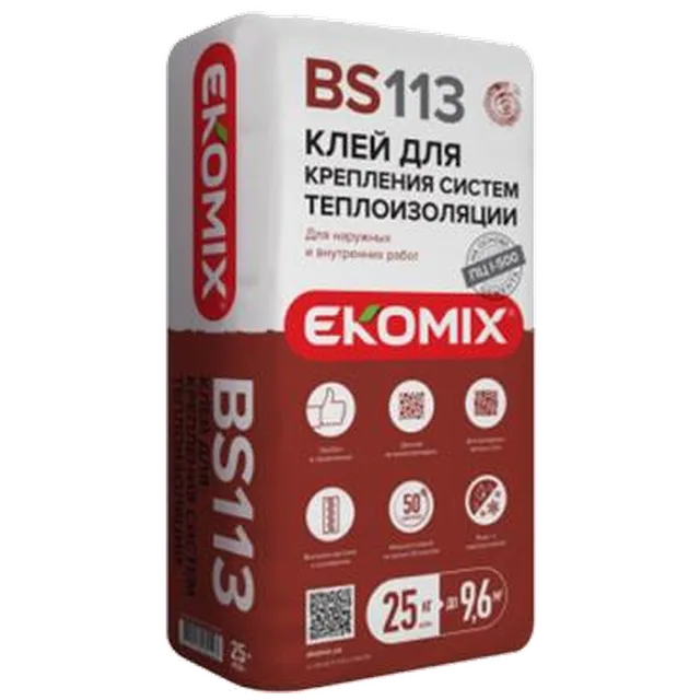 Смесь Экомикс "Клей для крепления систем теплоизоляции" BS 113 / 25 кг(48 м\паллета)