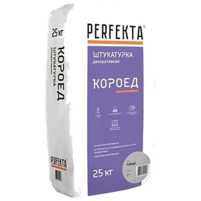 PERFEKTA Штукатурка декоративная "Короед" 2,5 мм , 25кг (54 шт/пал)