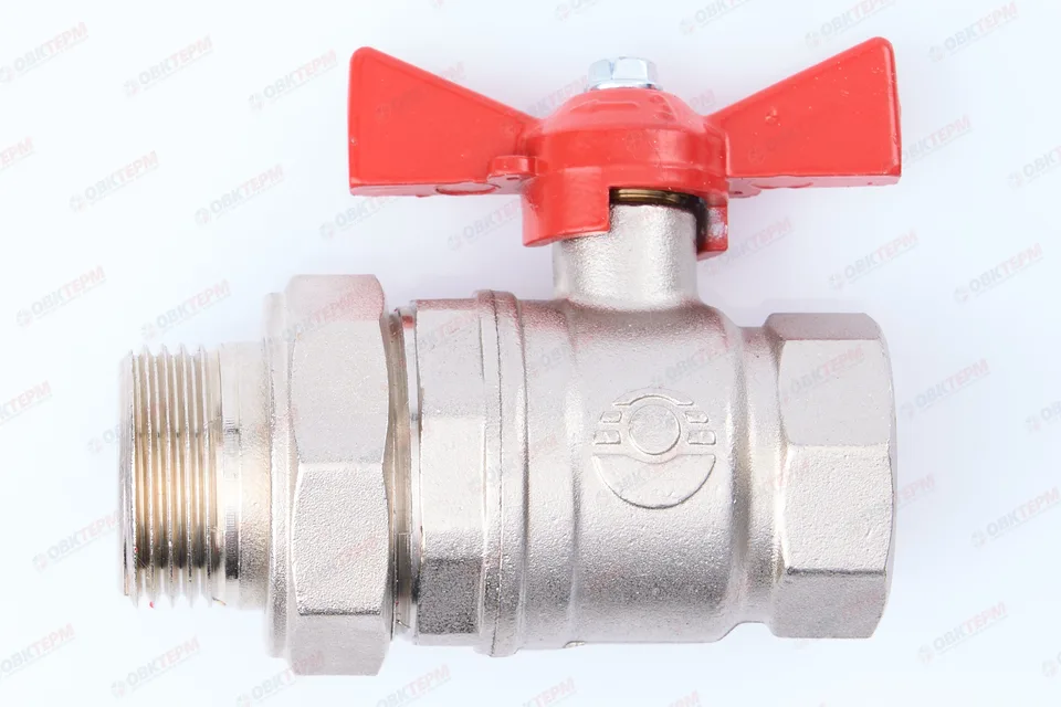 Кран шаровый с американкой     VALFEX     1"     ВН       бабочка        (6/24)