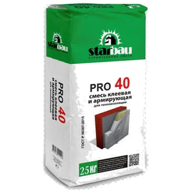 StarBau Клей для приклейки и армировки PRO 40 (25 кг) (60/ 58 м\паллета)