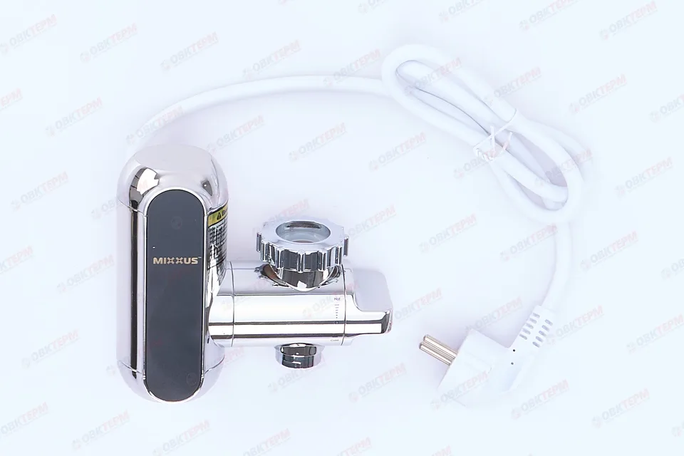 Водонагреватель на излив MIXXUS Electra 650-E CHROME /инд. темп. /крепл.на излив / 3 kW