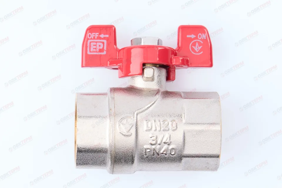 Кран шаровый     EUROPRODUCT      3/4"  ВВ   бабочка    (80 шт)