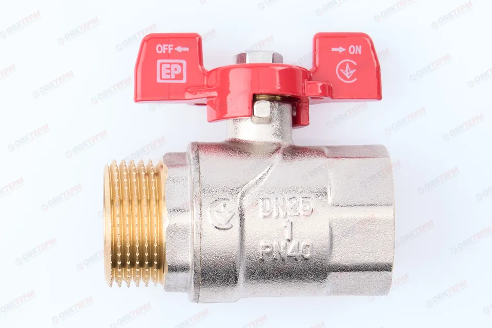 Кран шаровый     EUROPRODUCT     1"  ВН   бабочка    (48 шт)