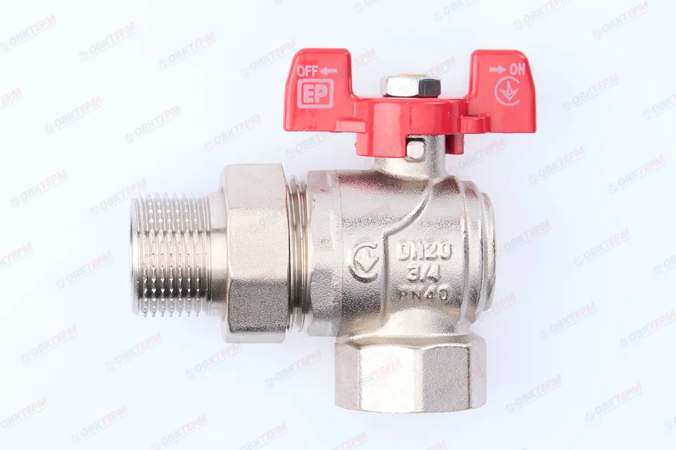 Кран шаровый с американкой угловой   EUROPRODUCT     3/4"  ВН     (48 шт)