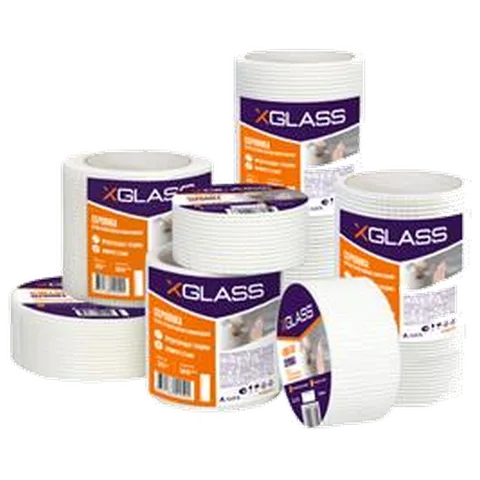 Лента-серпянка клеевая X-Glass Gold (45мм*20м) 72 шт/уп