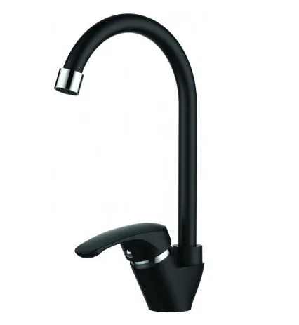 Смеситель д/кухни BELMIX P0404-BLACK черный /ABS пластик /гайка /Ø35 /без подводки (30шт/ящ)