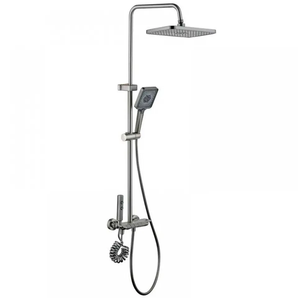 Душ/колонна со смес.с КНОП.ПЕРЕКЛ MIXXUS PREMIUM MARLIN 009-J GRAPHITE (графит)  (6 шт/ящ)