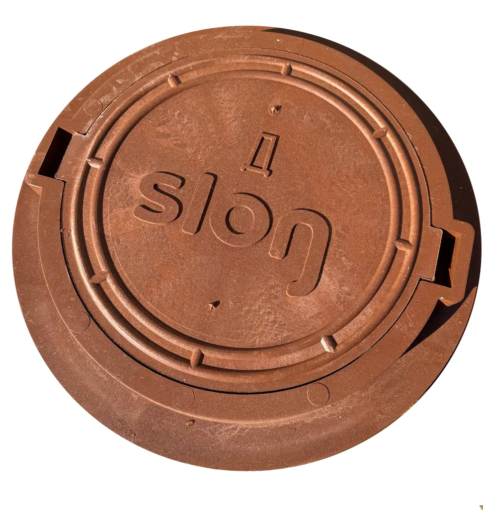 Люк  Дачный 460 мм SLON (круглый) КОРИЧНЕВЫЙ