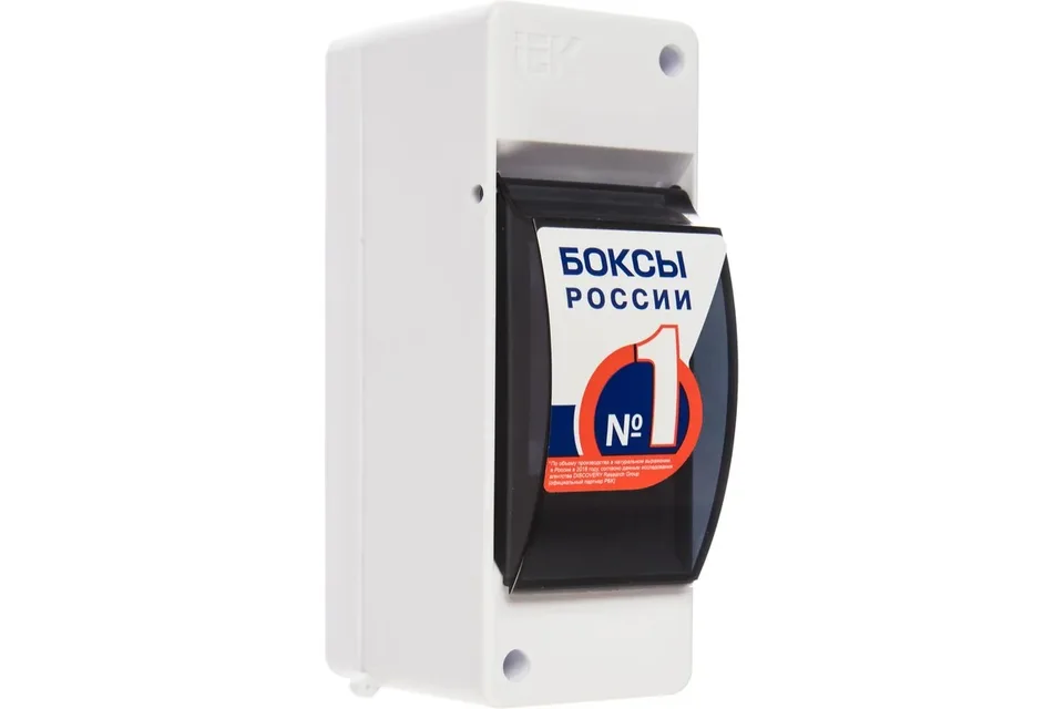 Корпус для 2-х авт. выкл. прозр. крышка пластик. бел. ОП КМПн 2/2 Krepta 3 IP30 IEK