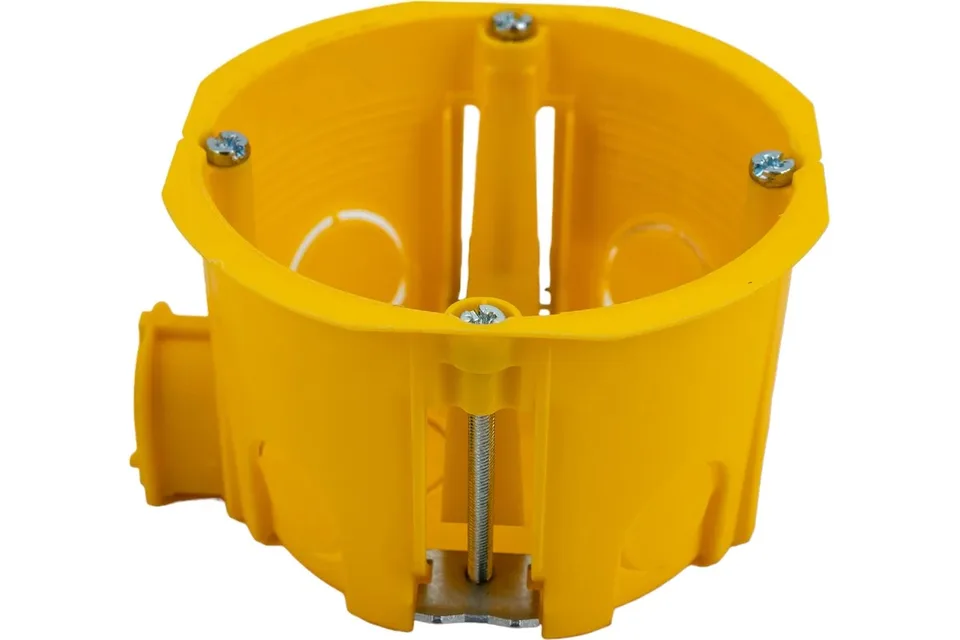 Подрозетник для полых стен IMT35150 с соединителем жёлтый IMT35180 DIY SE IMT351581