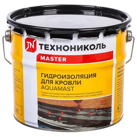 Технониколь Мастика битумно-резиновая AquaMast кровля 10 кг