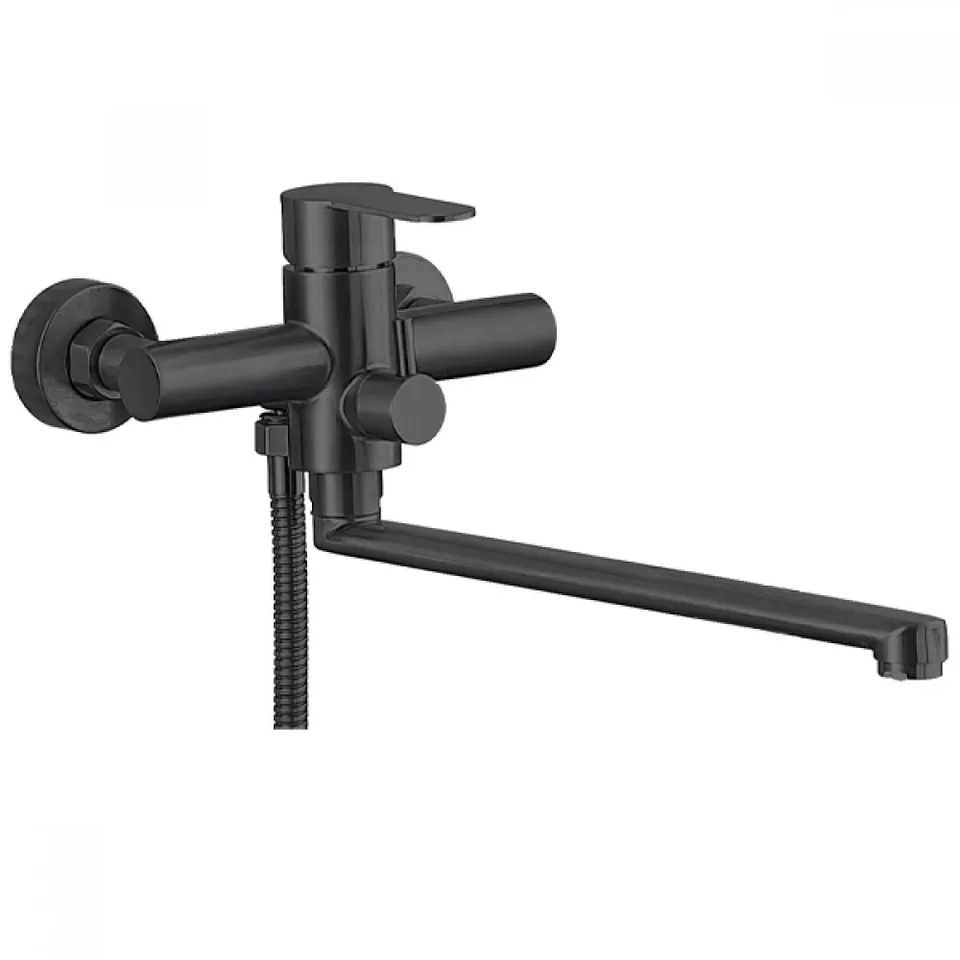 Смеситель д/ванны нерж/сталь ZERIX DAX-006 (EURO) BLACK 12 шт/ящ