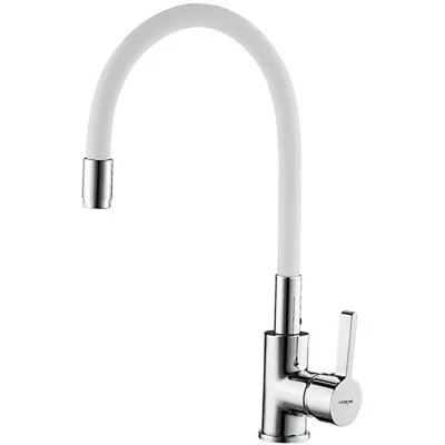 Смеситель д/кухни REFLECTOR ZERIX FADE-011 WHITE (LR4898-3) (белый)  (10 шт/ящ)