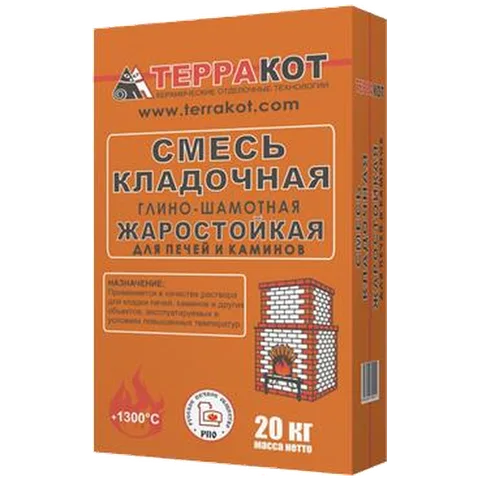 ТЕРРАКОТ Смесь сухая Глинно-шамотная кладочная 5кг (216 шт/пал)