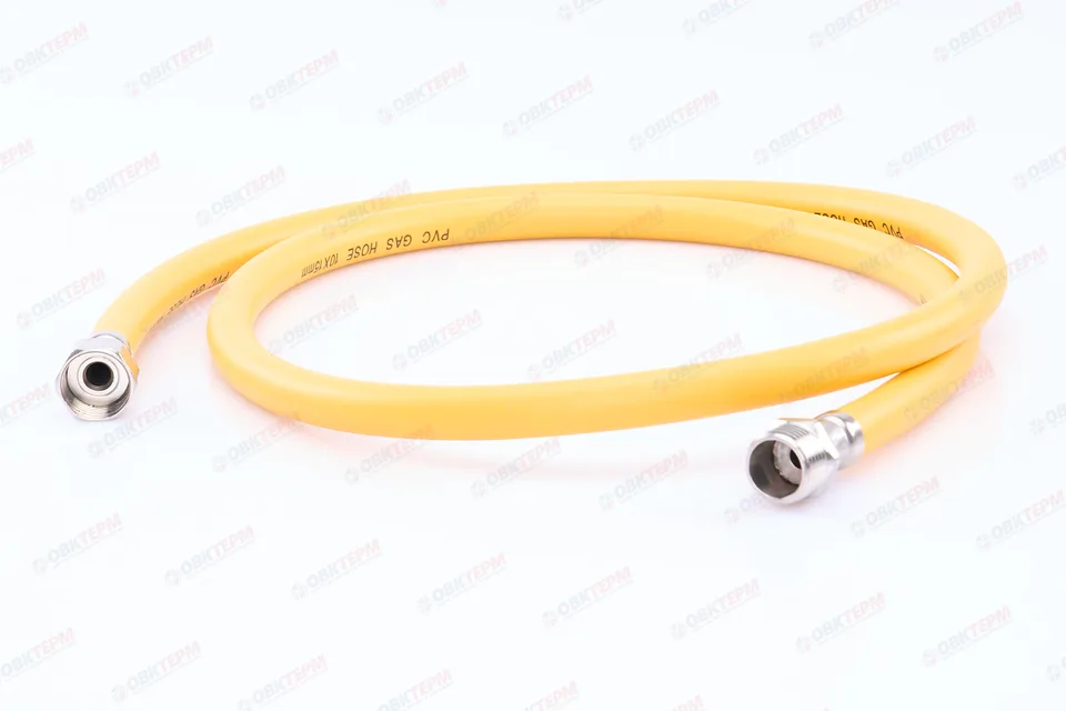 Шланг ЖЕЛТЫЙ газовый   1/2 ГШ  150 см              "OVERCON"      (50)