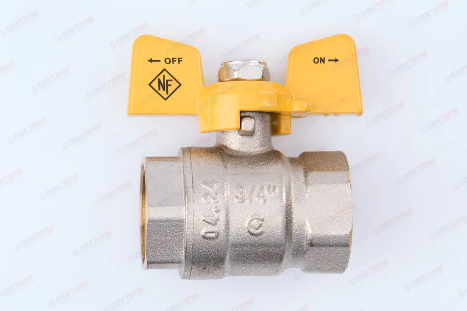 Кран шаровый   NOLF Сlassic  ГАЗ     3/4" ВВ   бабочка   усиленный  (80 шт)