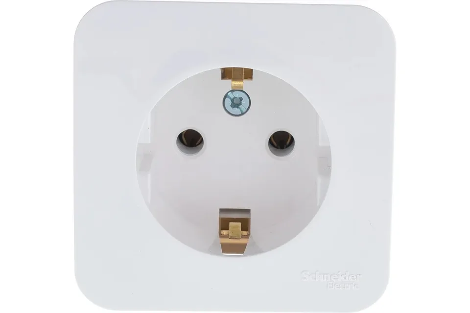 Розетка 1-местная с/з 16А IP20 без защ. шторок с изолир. пластиной белый Blanca Systeme Electriс