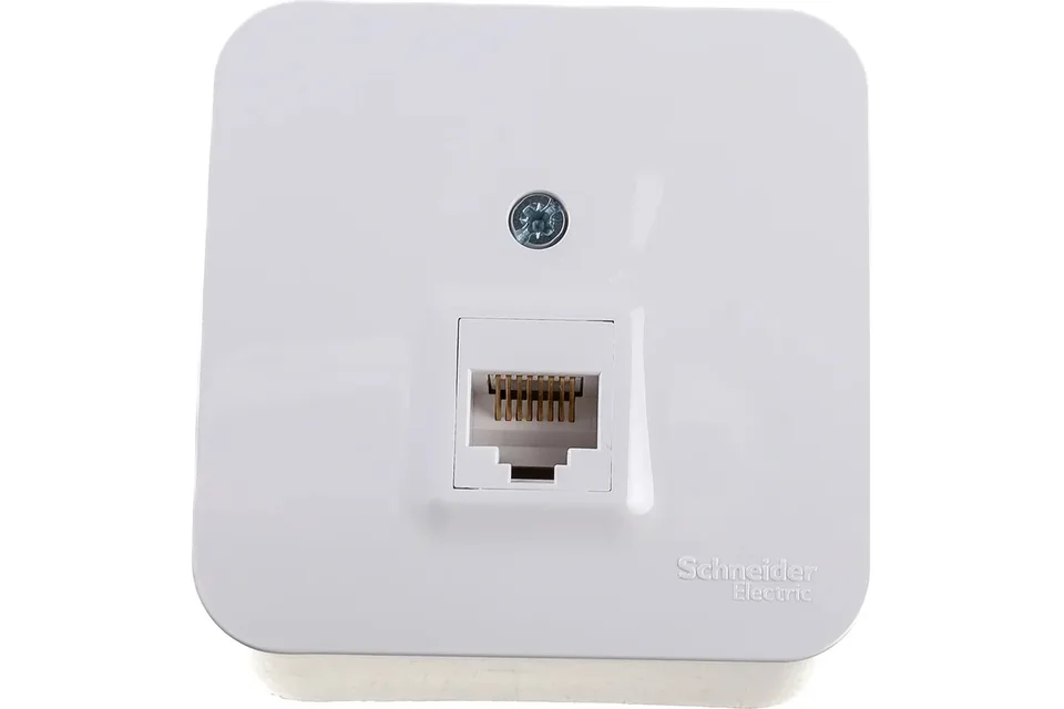 Розетка компьютерная 1-местная RJ45 кат.5E с изолир. пластиной бел. белый Blanca Systeme Electric