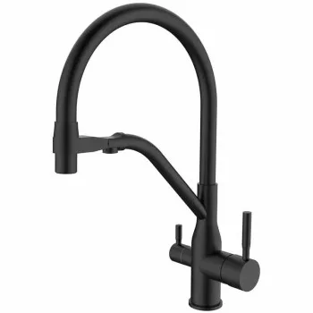 Смеситель д/кухни под ФИЛЬТР MIXXUS PREMIUM GRAVITY 021 BLACK REFL.BLACK (8 шт/ящ)