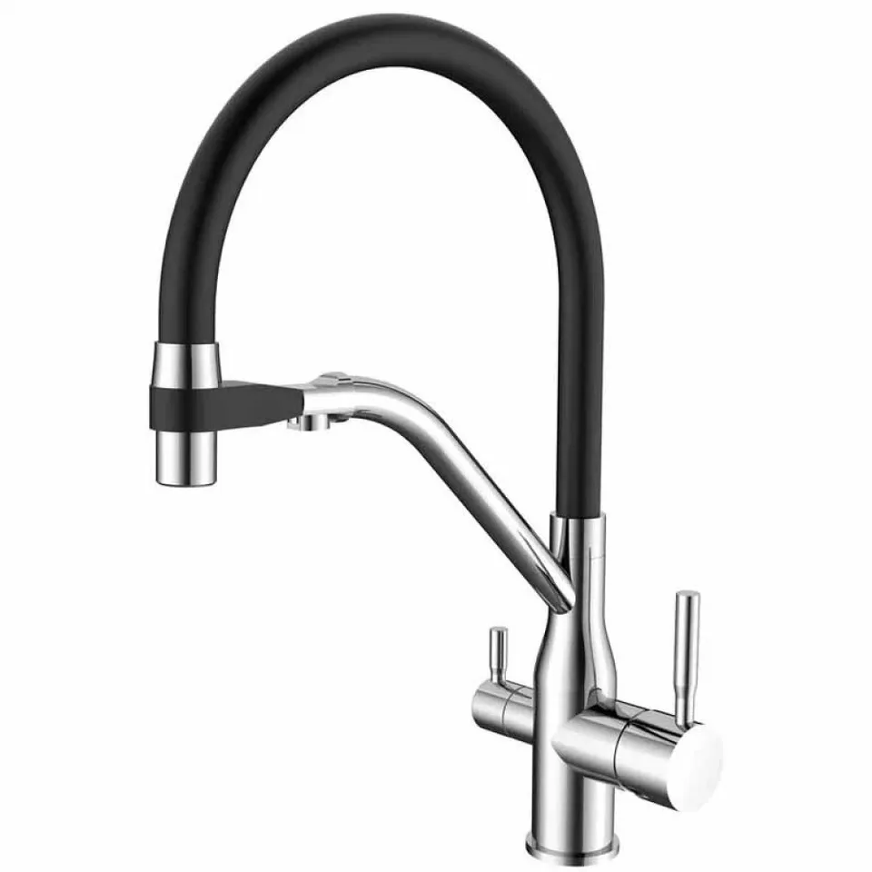 Смеситель д/кухни под ФИЛЬТР MIXXUS PREMIUM GRAVITY 021 REFL.BLACK Ø35 (8 шт/ящ)