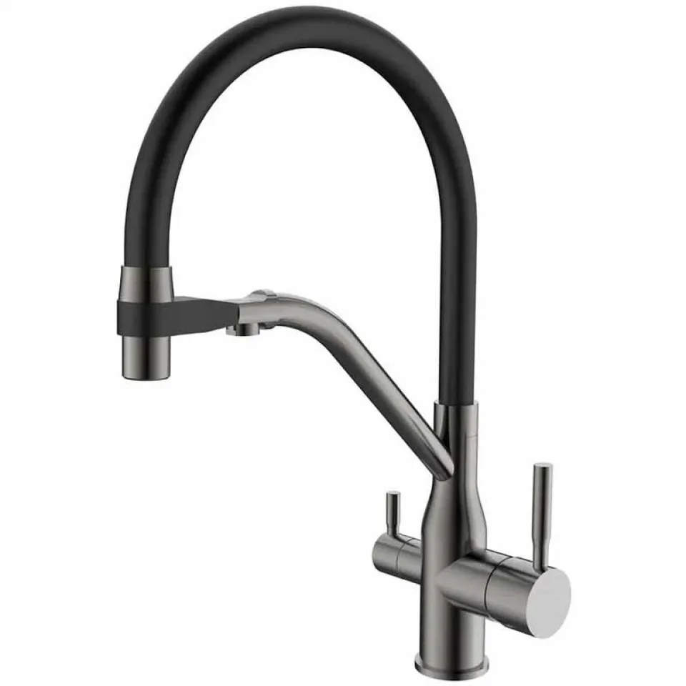Смеситель д/кухни под ФИЛЬТР MIXXUS PREMIUM GRAVITY 021 GRAPHITE REFL.BLACK Ø35 (8 шт/ящ)
