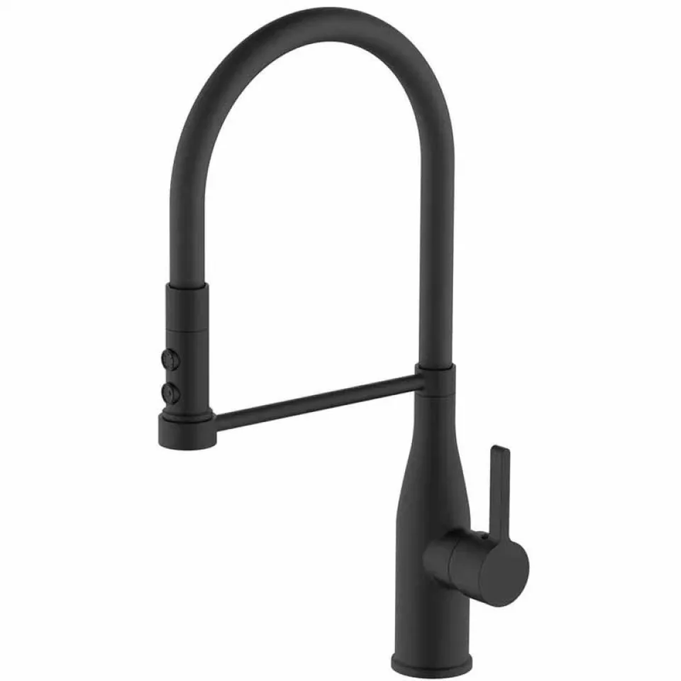 Смеситель д/кухни MIXXUS PREMIUM SUMMER 017 BLACK REFL.BLACK Ø35 (8 шт/ящ)