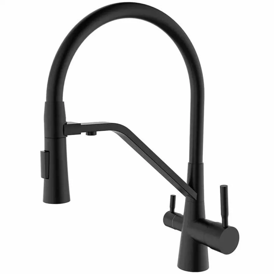 Смеситель д/кухни под ФИЛЬТР MIXXUS PREMIUM MAGNET 021 BLACK REFL.BLACK Ø35 (8 шт/ящ)