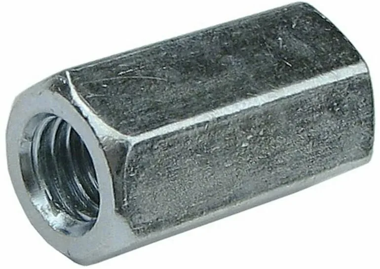 Гайка удлиненная М6.0х18 цб (уп. 10 шт.) Металвис
