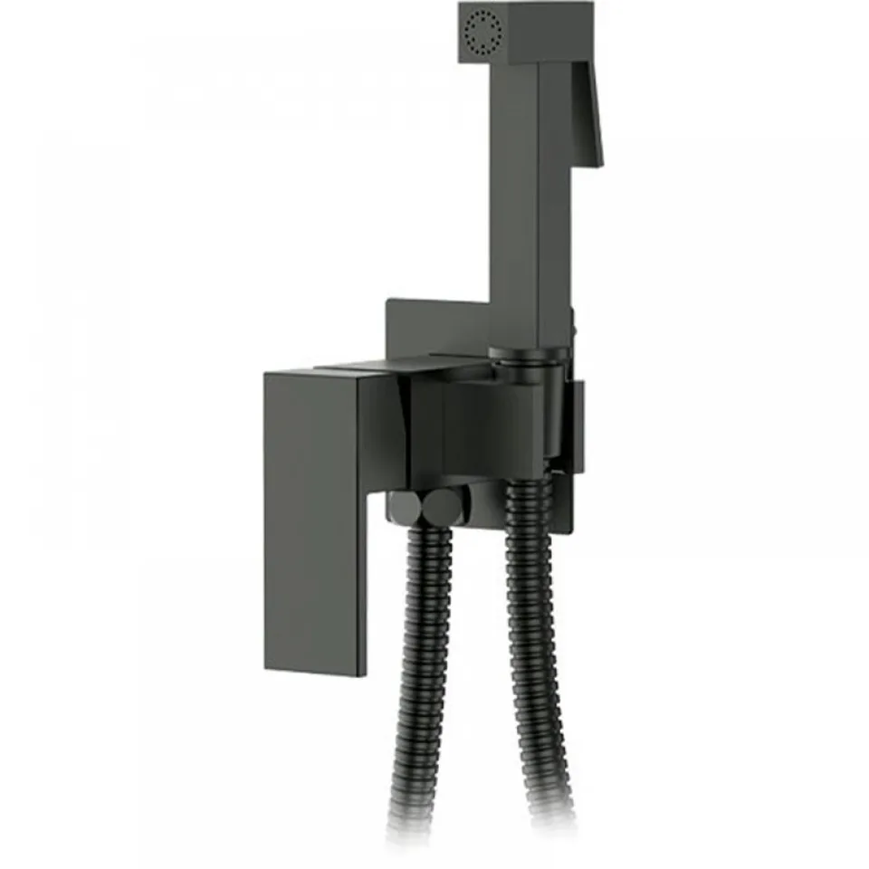 Смеситель с гигиеническим душем ZERIX LEB9-123 BLACK   (10 шт/ящ)