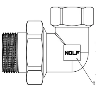 Американка   NOLF Classic    3/4"  угловая  никелированная     (240/80)
