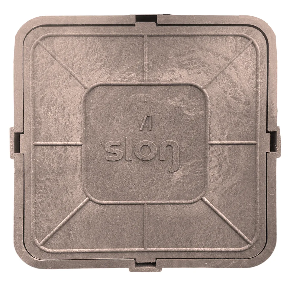 Люк тяжелый 3 т Л квадратный SLON (ДН650/ДВ580/В60) КОРИЧНЕВЫЙ