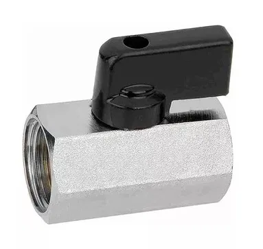 Кран шаровый мини 1/2" вв НИКЕЛЬ (10 шт)