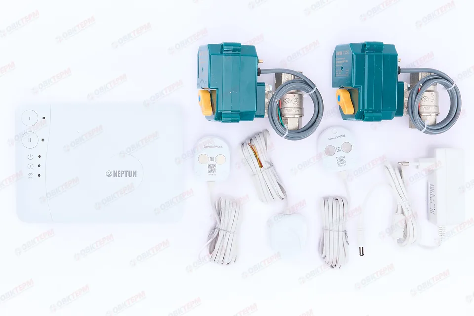 НЕПТУН   Система Neptun Bugatti Smart Tuya (модуль, 3 проводных датчика (3м), кран 2 шт)  3/4"