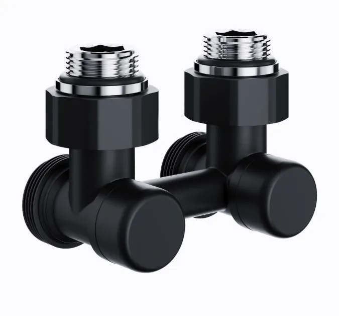 Узел нижнего подключения Royal Thermo Design угловой 1/2"х3/4" EK (черный)
