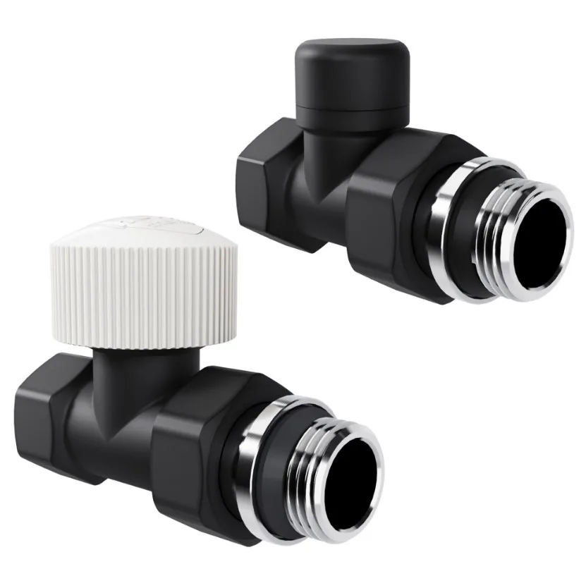 Набор термостатический прямой Royal Thermo Design 1/2"М30х1,5 (Черный)