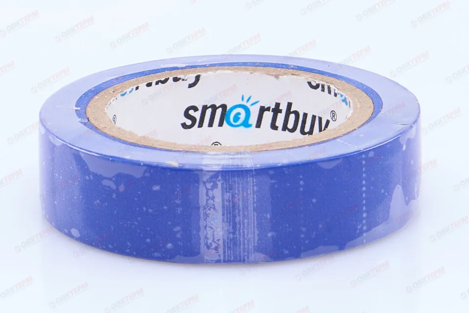 Изолента ПВХ 0,13мм*15мм, 10м синяя (10 шт/уп) Smartbuy