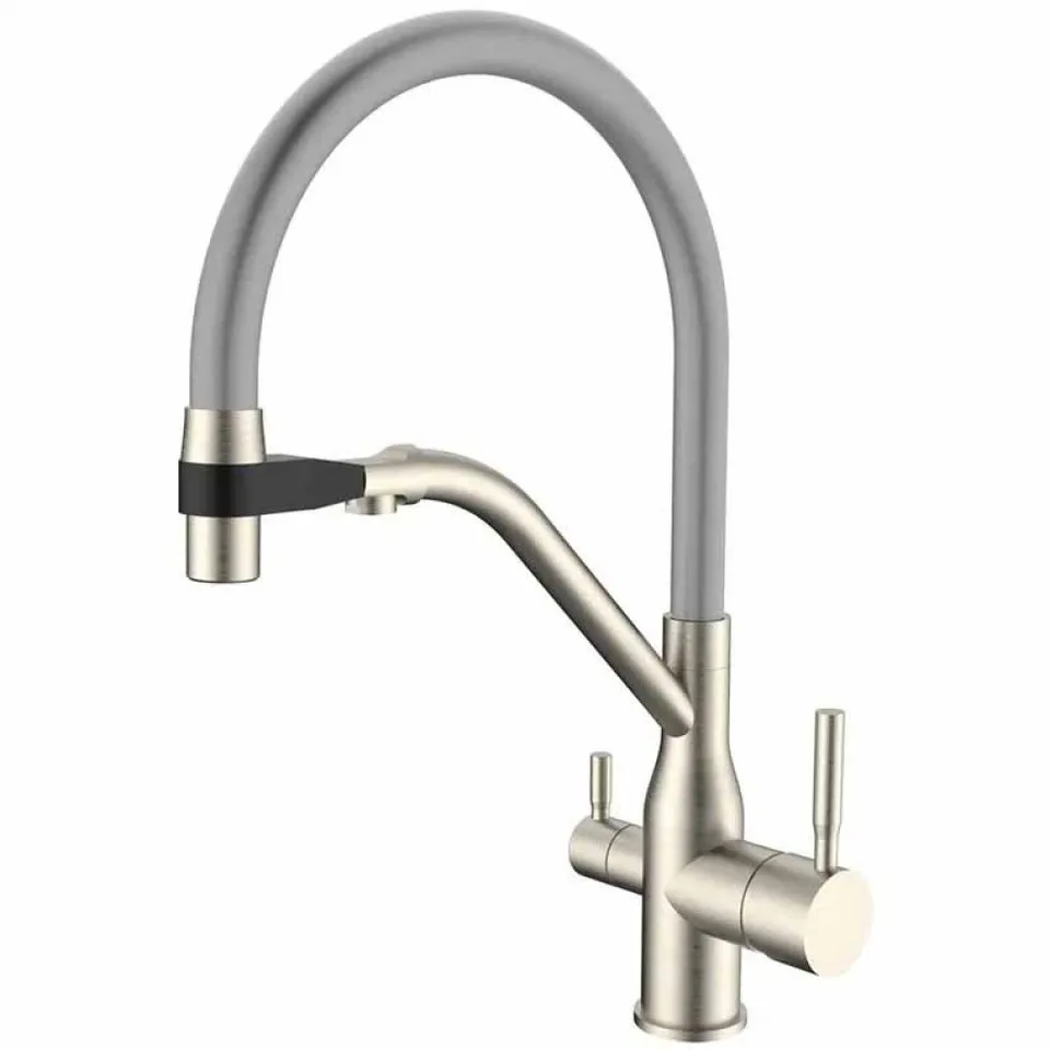 Смеситель д/кухни под ФИЛЬТР MIXXUS PREMIUM GRAVITY 021 SS COLOR REFL.GREY Ø35 (8 шт/ящ)