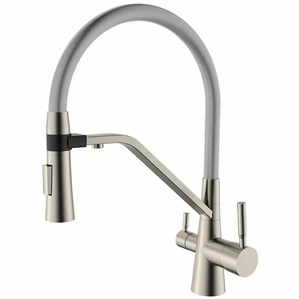 Смеситель д/кухни под ФИЛЬТР MIXXUS PREMIUM MAGNET 021 SS COLOR REFL.GREY Ø35 (8 шт/ящ)