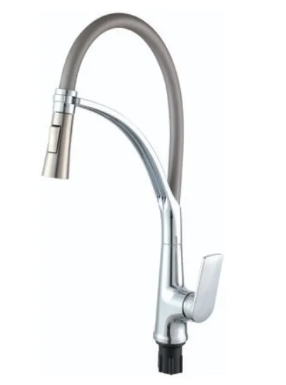 Смеситель д/кухни PLAMIX LUCAS-017 SET CHROME REFL.GREY /гайка /35мм /с подводкой (16шт/ящ)