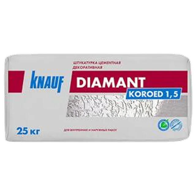 KNAUF Штукатурка декоративная Диамант Короед 1,5 мм ,25 кг (48 шт/пал)