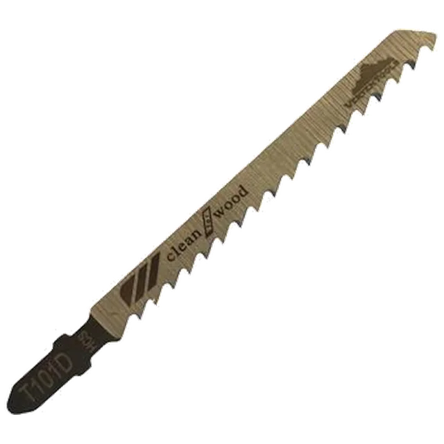 Полотна для элект.лобзика по дереву 75мм, шаг зуба 4мм Т101D  VERTEX (5шт)