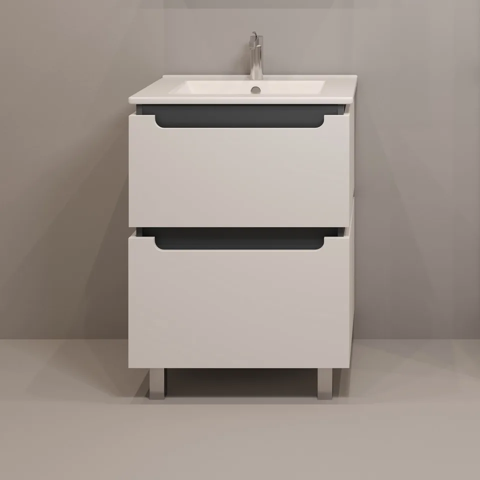Тумба напольная EvaGold 60 №4 "Веста" белый графит (ум. Como 60)