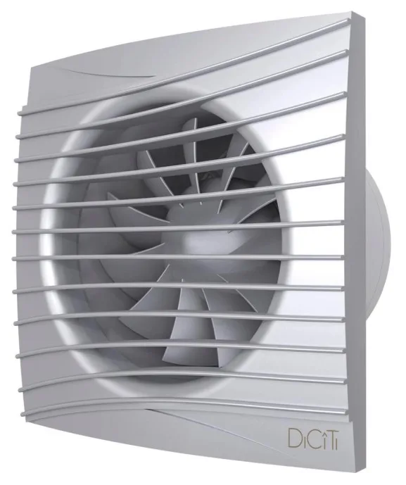 Вентилятор накладной DICITI SILENT d100 обратный клапан Gray metal Эра