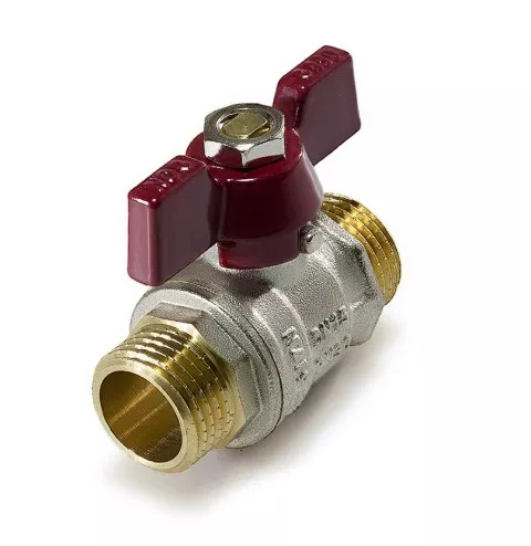 Кран шаровый     TIM      1/2" НН   бабочка    "STANDARD"          (75/25 шт)