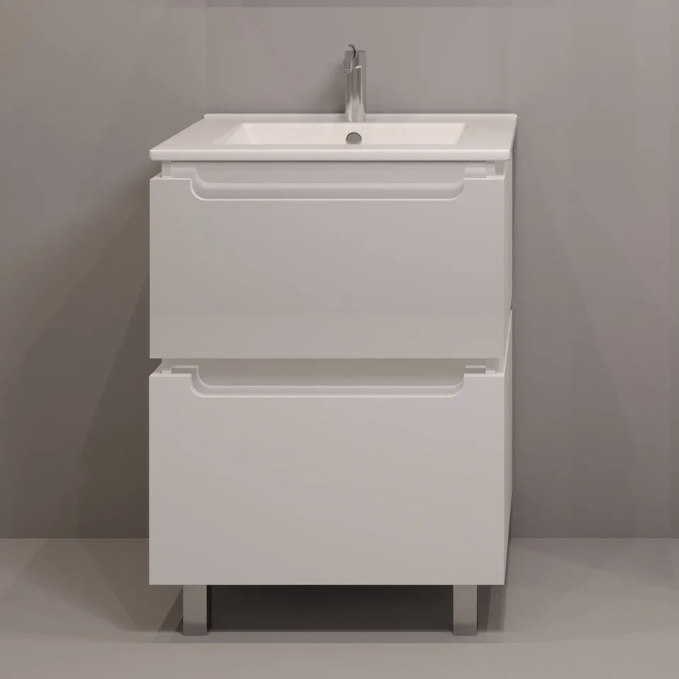 Тумба напольная EvaGold  75 №3 "Веста" (ум. Оскар 750) белый глянец